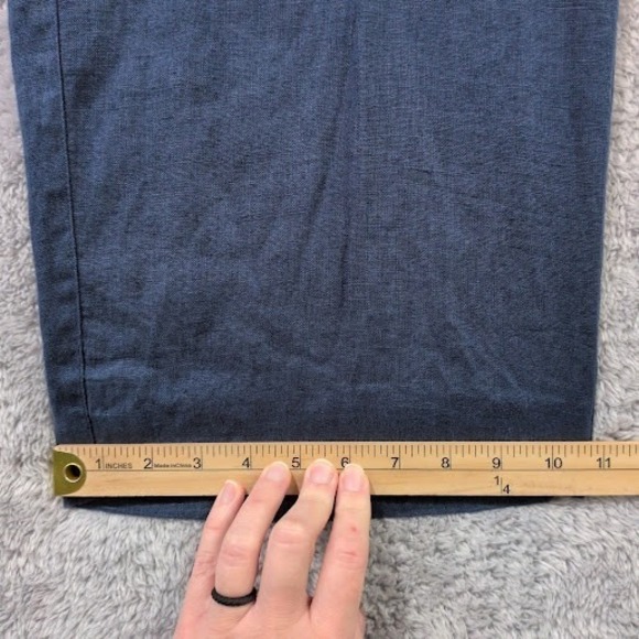 Valerie Stevens Linen Pants Women's 1X Blue Elastic Waist Lightweight Casual - Picture 10 of 12